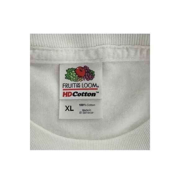 Vintage Fruit of the Loom Butterfly Graphic Tee White Cotton T-Shirt SZ XL - Picture 5 of 5